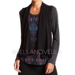 PAPILLON Shawl Collar Twofer Sweater & Top